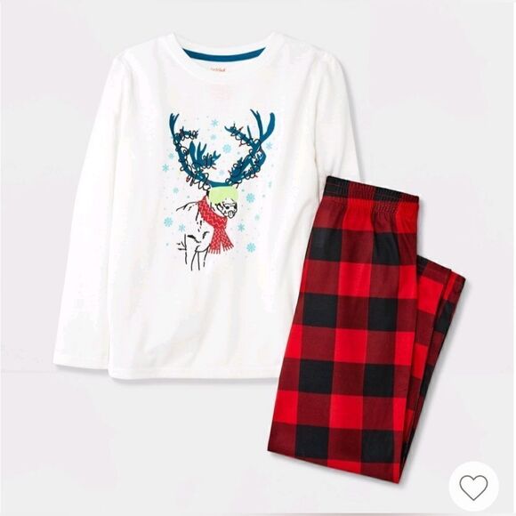 New Boys' 2pc Christmas Long Sleeve Pajama Set - Cat & Jack - Picture 1 of 8